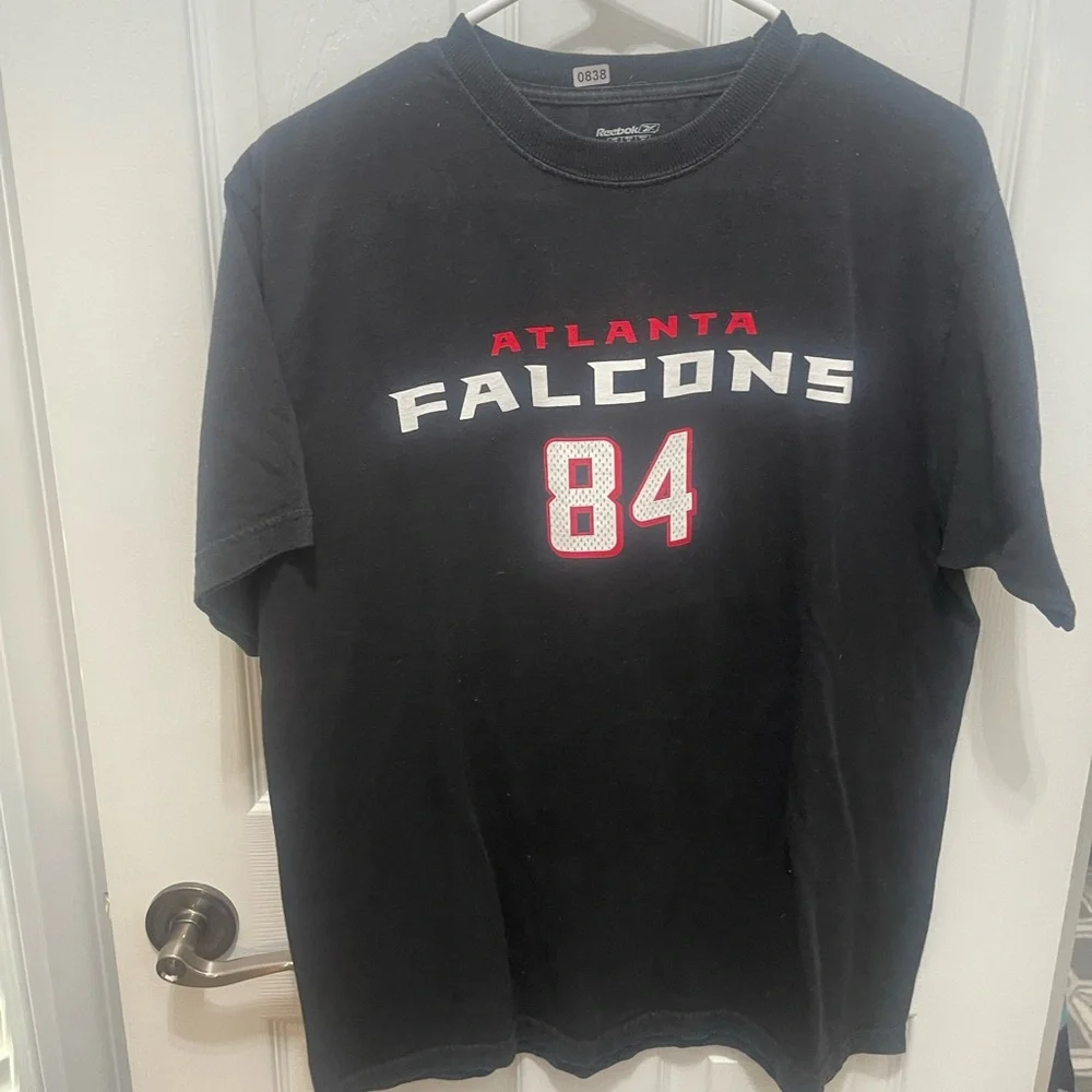 Atlanta Falcons number 84 black T-shirt medium - Picture 3 of 9
